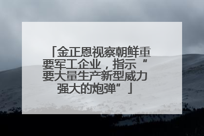 金正恩视察朝鲜重要军工企业，指示“要大量生产新型威力强大的炮弹”