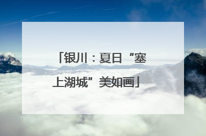 银川：夏日“塞上湖城”美如画