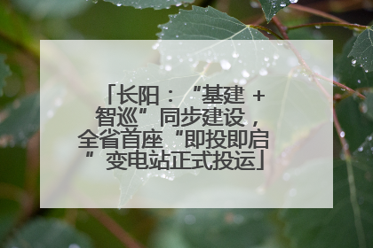长阳：“基建 + 智巡”同步建设，全省首座“即投即启”变电站正式投运