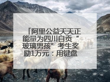阿里公益天天正能量为四川自贡“玻璃男孩”考生奖励1万元：用键盘继续书写不设限的人生