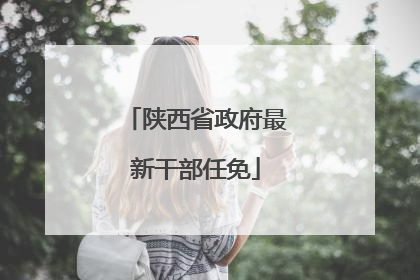陕西省政府最新干部任免