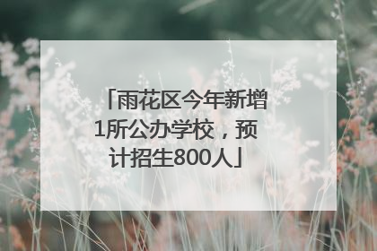 雨花区今年新增1所公办学校，预计招生800人