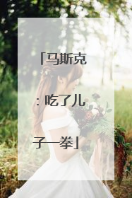 马斯克：吃了儿子一拳