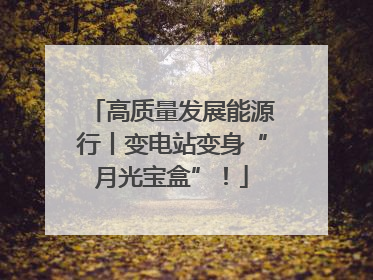 高质量发展能源行丨变电站变身“月光宝盒”！
