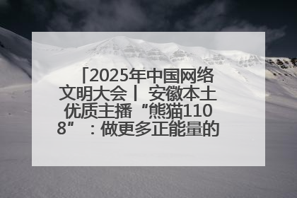 2025年中国网络文明大会丨 安徽本土优质主播“熊猫1108”：做更多正能量的事情 带给大家快乐