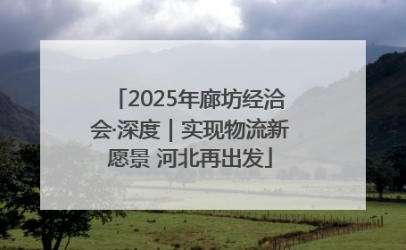 2025年廊坊经洽会·深度｜实现物流新愿景 河北再出发