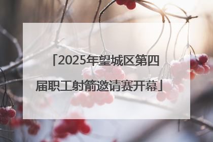2025年望城区第四届职工射箭邀请赛开幕