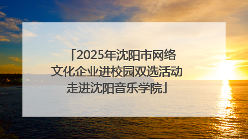2025年沈阳市网络文化企业进校园双选活动走进沈阳音乐学院