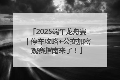 2025端午龙舟赛｜停车攻略+公交加密 观赛指南来了！