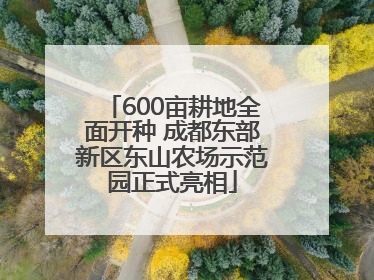 600亩耕地全面开种 成都东部新区东山农场示范园正式亮相